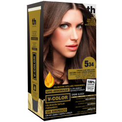 Tinte para el cabello V- Color no. 5.34 (castaňo claro dorado acobrado))