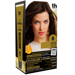 Tinte para el cabello V- Color no. 6 (rubio oscuro) - kit de casa+champú y mascarilla gratis