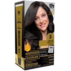 Tinte para el cabello V- Color no. 3 (castaňo oscuro) - kit de casa+champú y mascarilla gratis