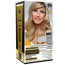 Tinte para el cabello no.900 (rubio platino superaclarente) - kit de casa+champú y mascarilla gratis TH Pharma