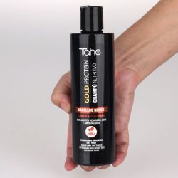 Champú nutritivo cabellos secos Gold Protein Con aceites de Argán, Lino y Aminoácidos (300 ml) TAHE
