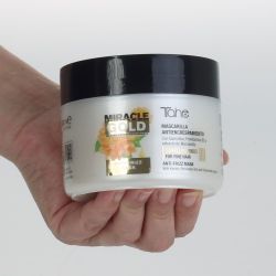 Mascarilla antiencrespamiento cabellos finos Miracle Gold (300 ml) Tahe
